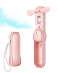 Lumora Mist Breeze portable misting fan in pink
